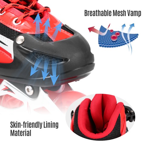 Leuchtende inlineskates mit - leuchtende,